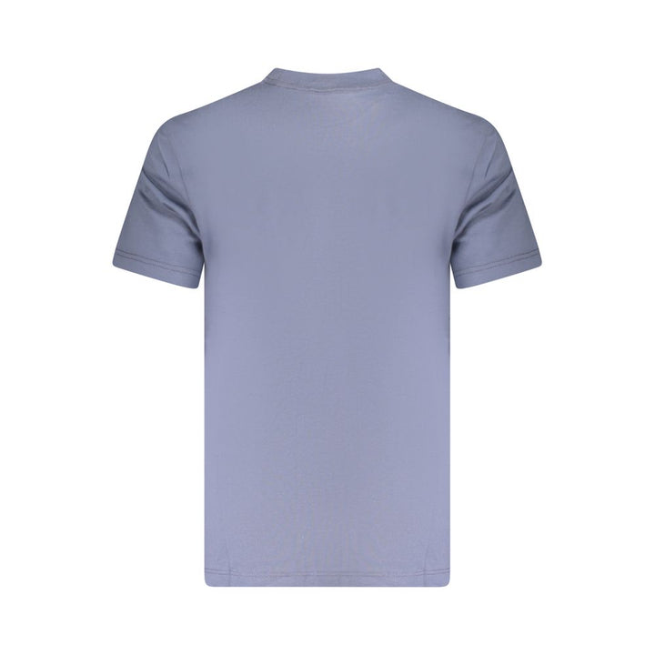 Blue Cotton Men T-Shirt