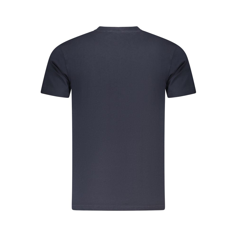 Blue Cotton Men T-Shirt