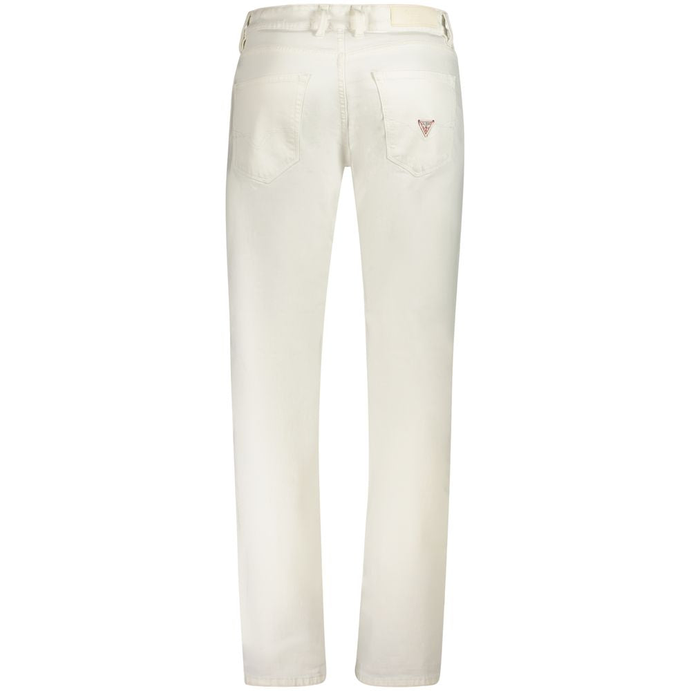 White Cotton Men Jeans