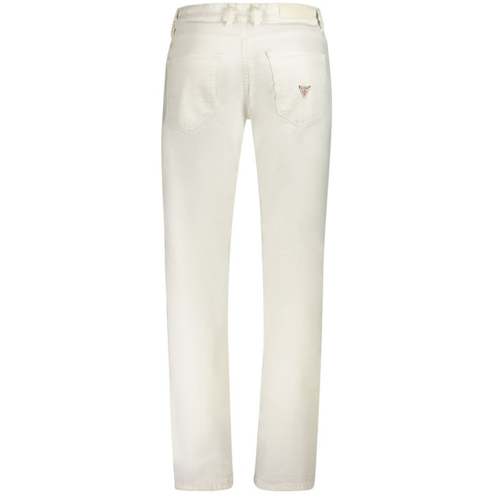 White Cotton Men Jeans