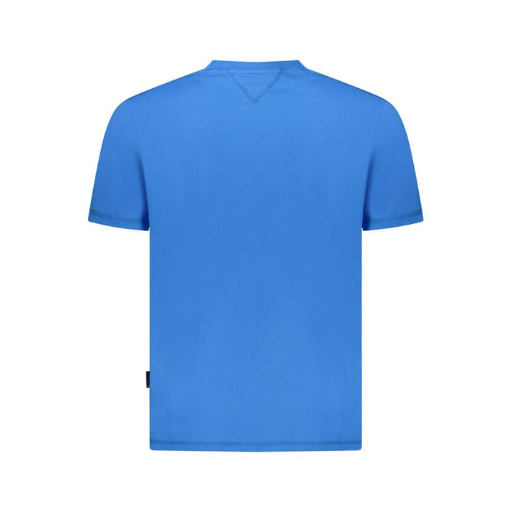 Blue Cotton Men T-Shirt