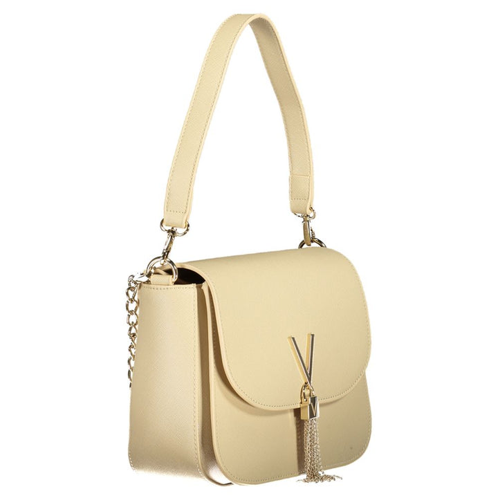 Beige Polyethylene Women Handbag