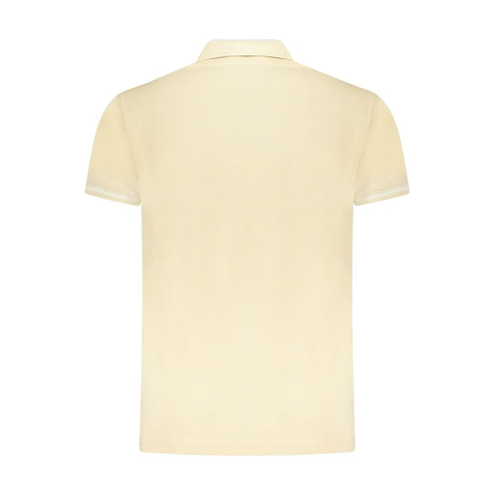 Beige Cotton Men Polo Shirt