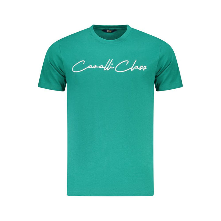 Green Cotton Men T-Shirt