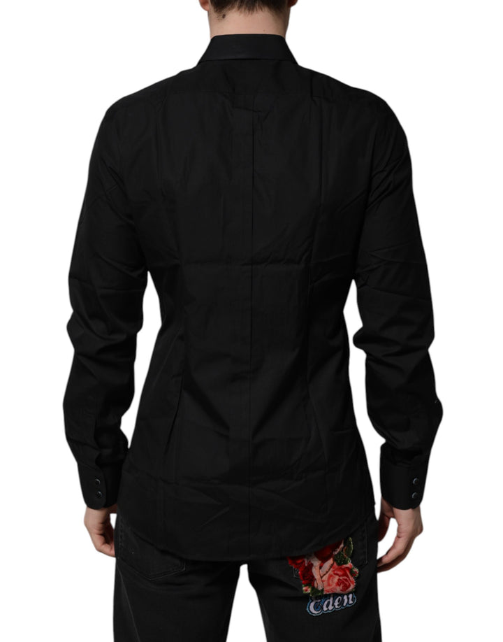 Black GOLD Long Sleeves Men Formal Dress Shirt