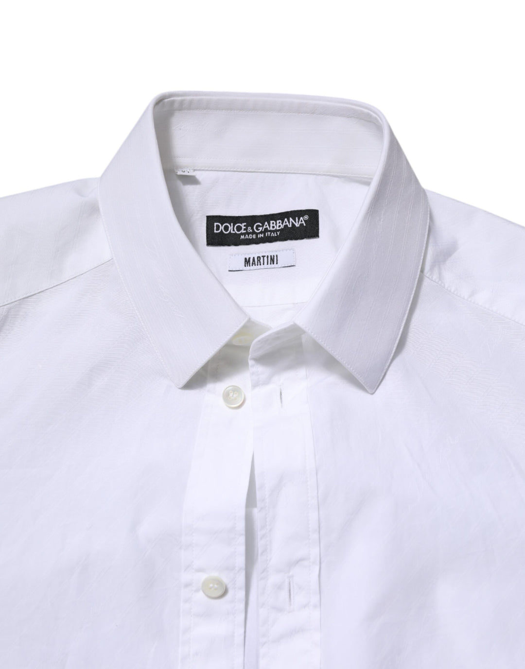 White Cotton MARTINI Long Sleeve Dress Shirt