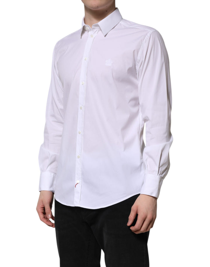 White Cotton MARTINI Long Sleeve Dress Shirt