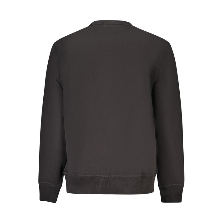 Black Cotton Men Sweater