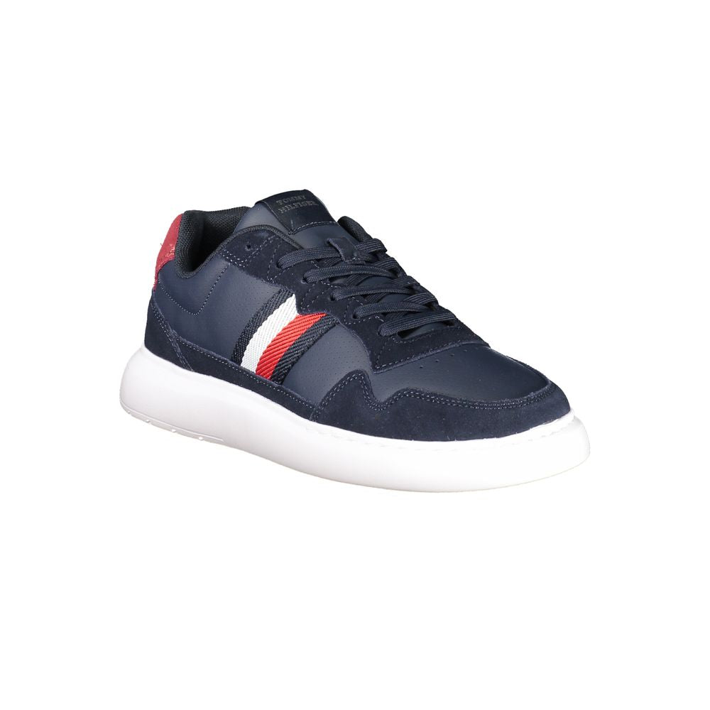 Blue Leather Men Sneaker