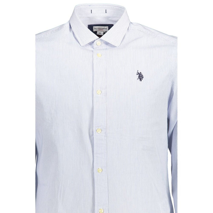U.S. POLO ASSN. Azzurro Cotton Men's Shirt
