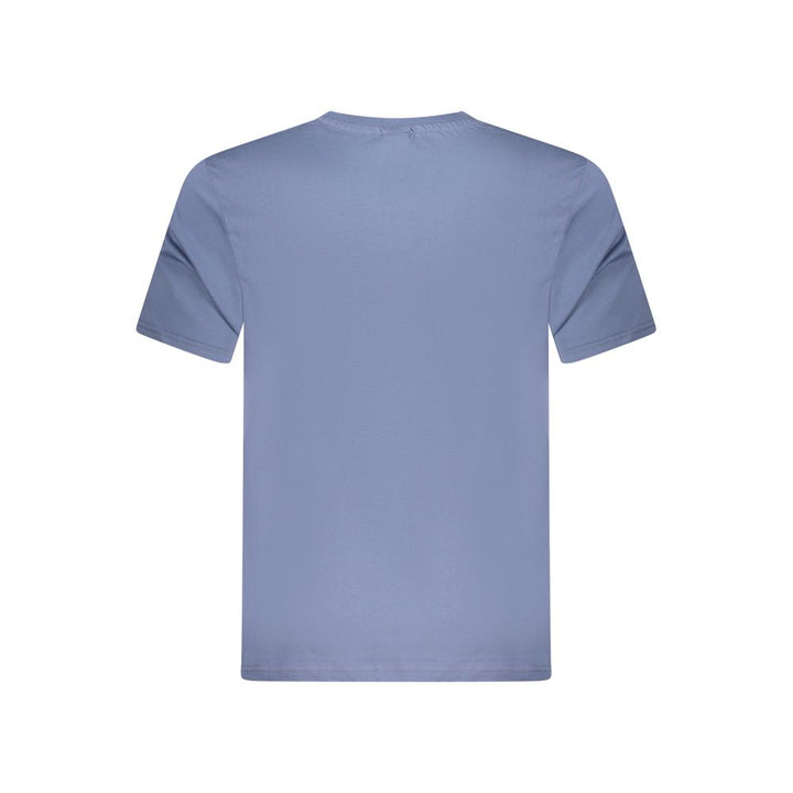 Blue Cotton Men T-Shirt