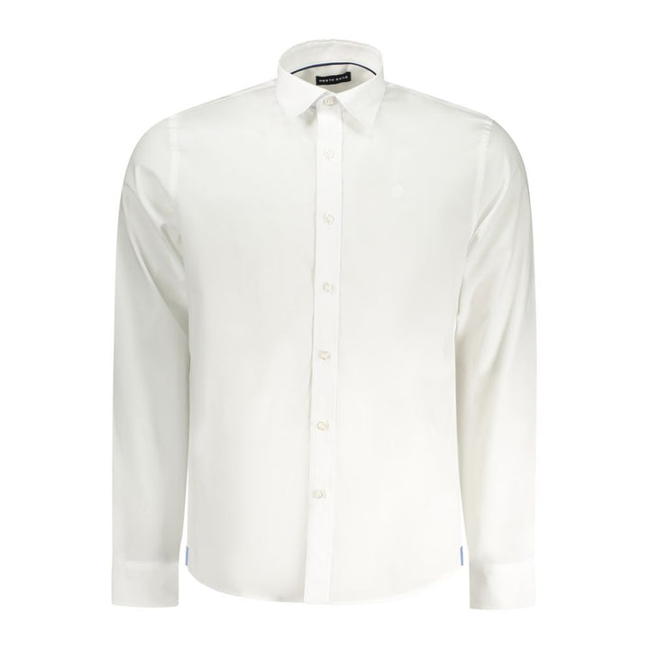 White Cotton Men Shirt