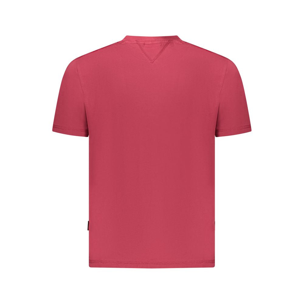 Red Cotton Men T-Shirt