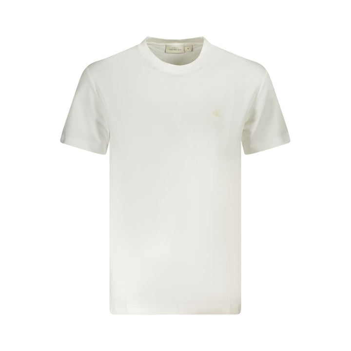 White Cotton Men T-Shirt
