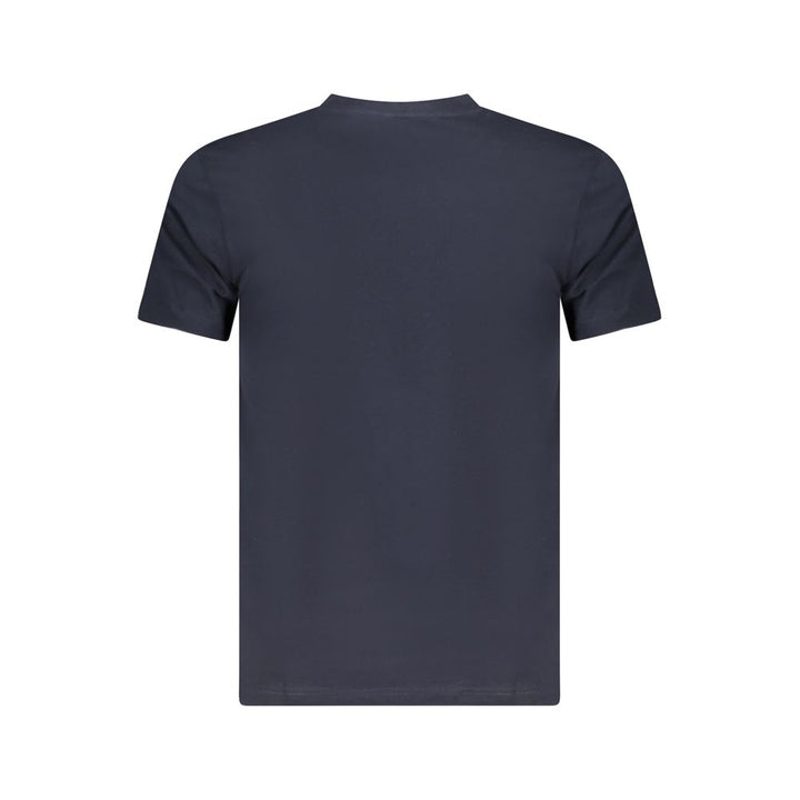 Blue Cotton Men T-Shirt