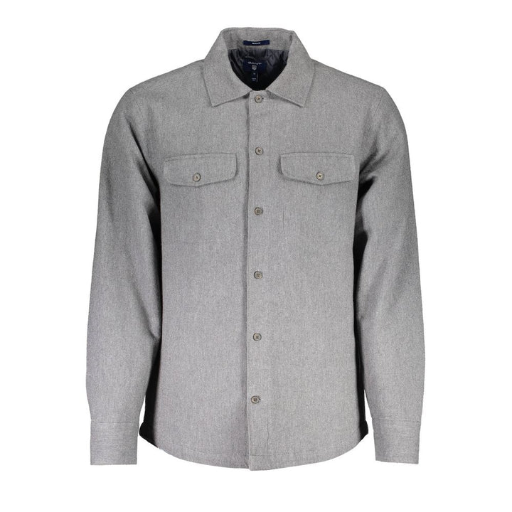 Brown Cotton Men Shirt