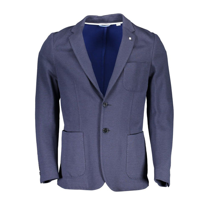 Gant Blue Cotton Men Jacket