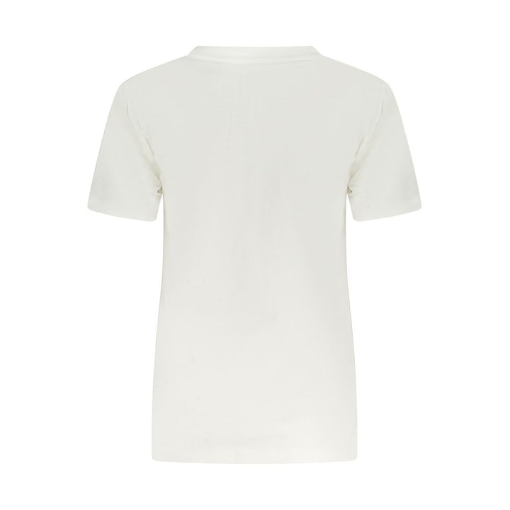 White Cotton Women T-Shirt