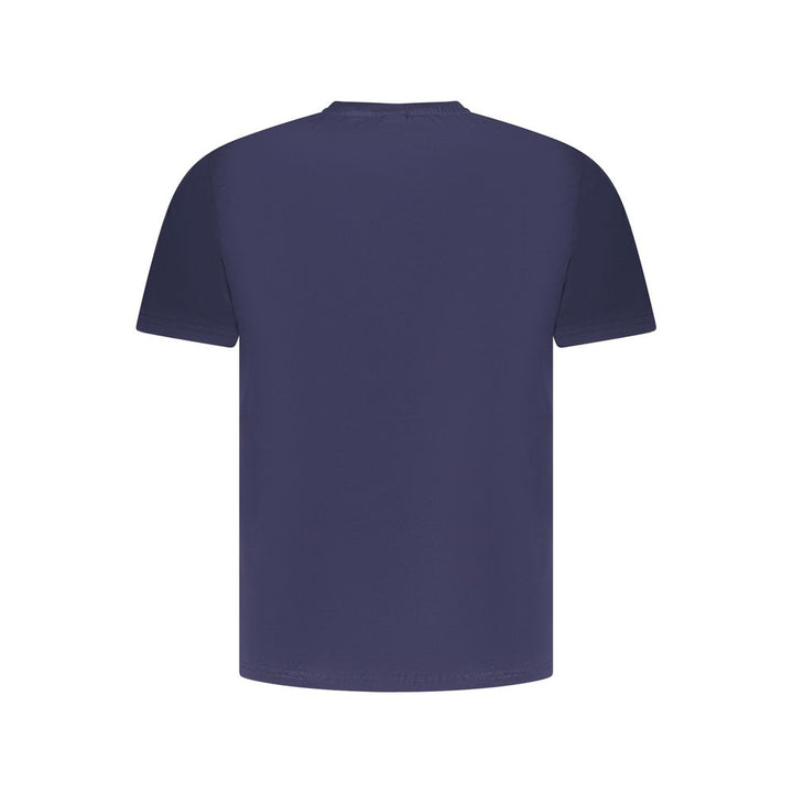 Blue Cotton Men T-Shirt