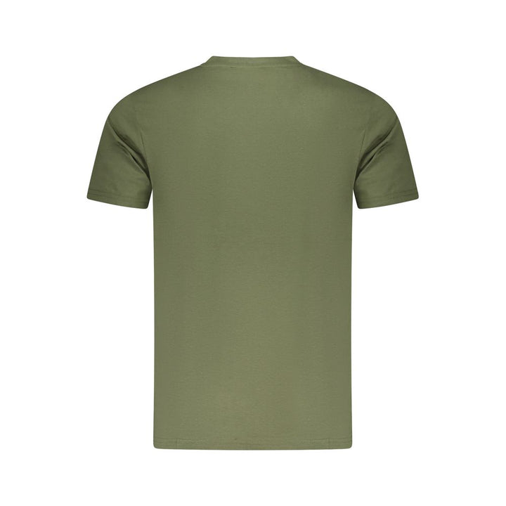 Green Cotton Men T-Shirt