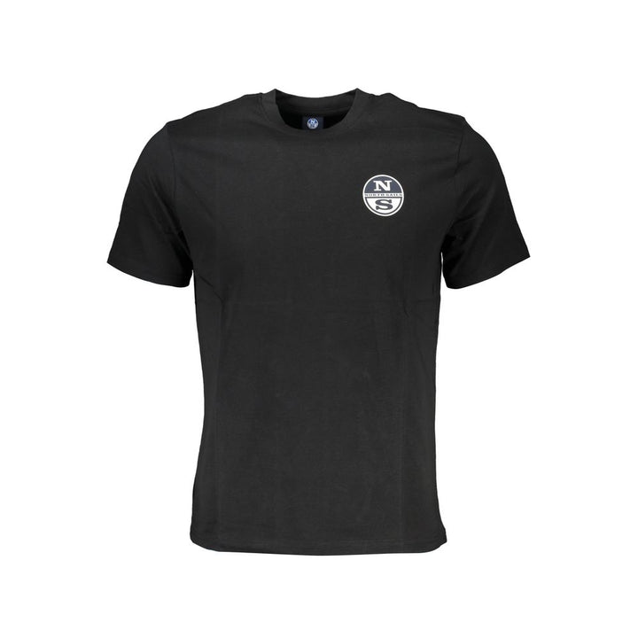 North Sails Black Cotton Men T-Shirt