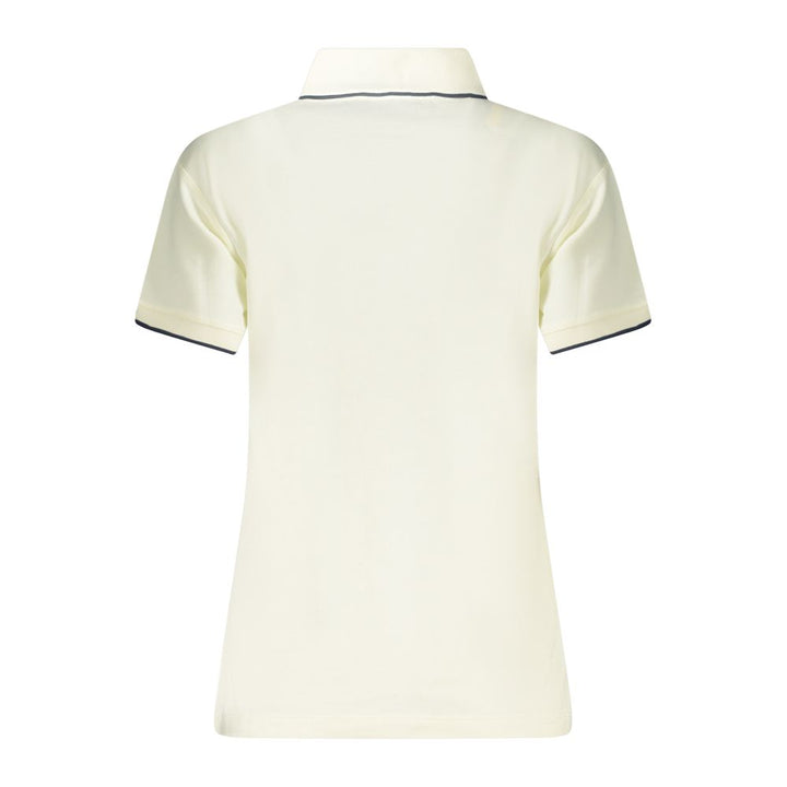 White Cotton Women Polo Shirt