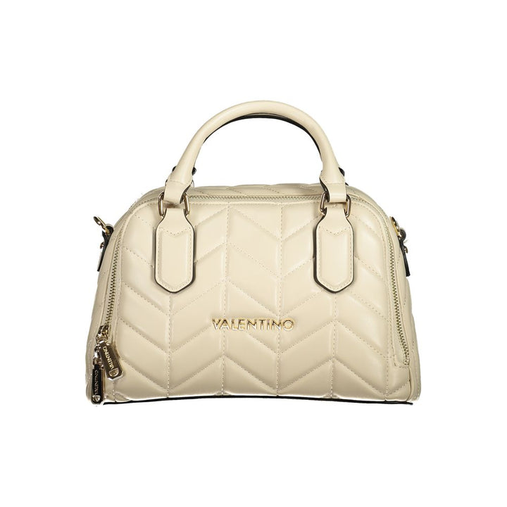 Beige Polyethylene Women Handbag