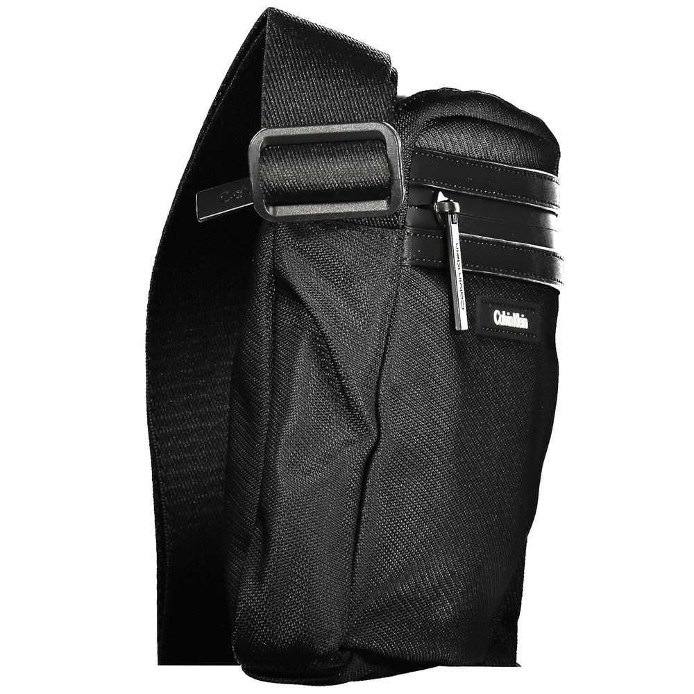 Black Polyester Men Shoulder Bag