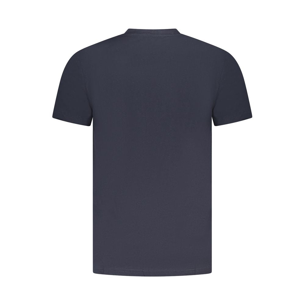 Blue Cotton Men T-Shirt