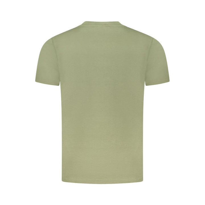 Green Cotton Men T-Shirt