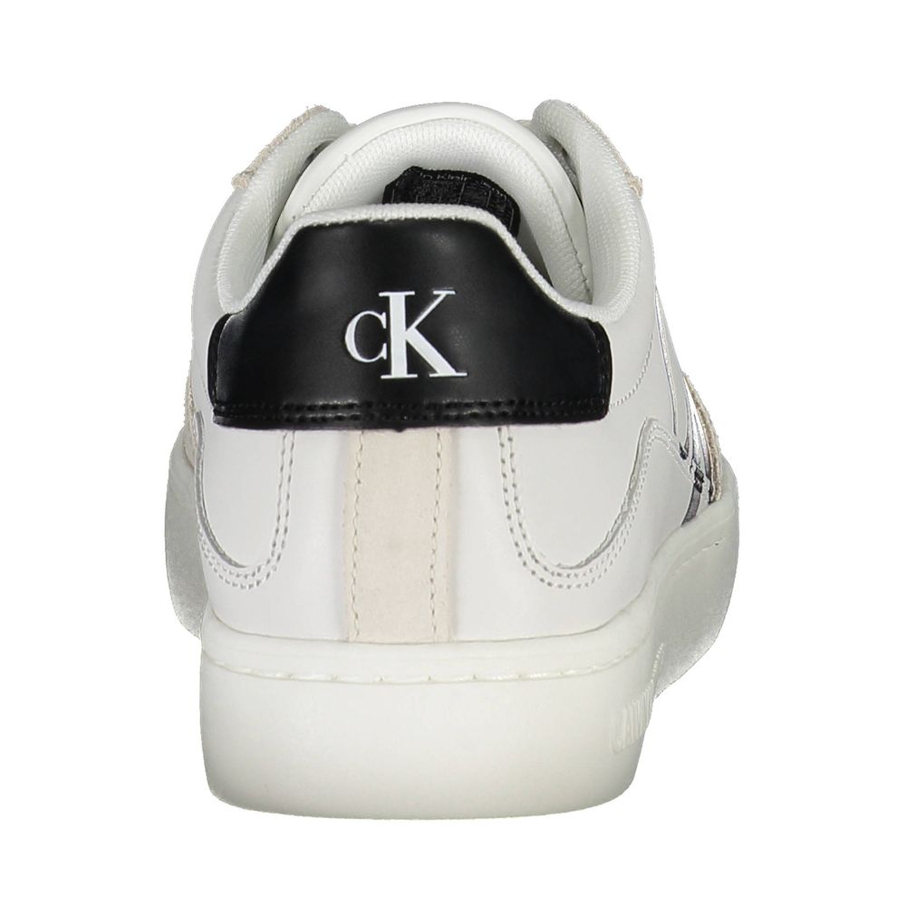 White Polyester Sneaker