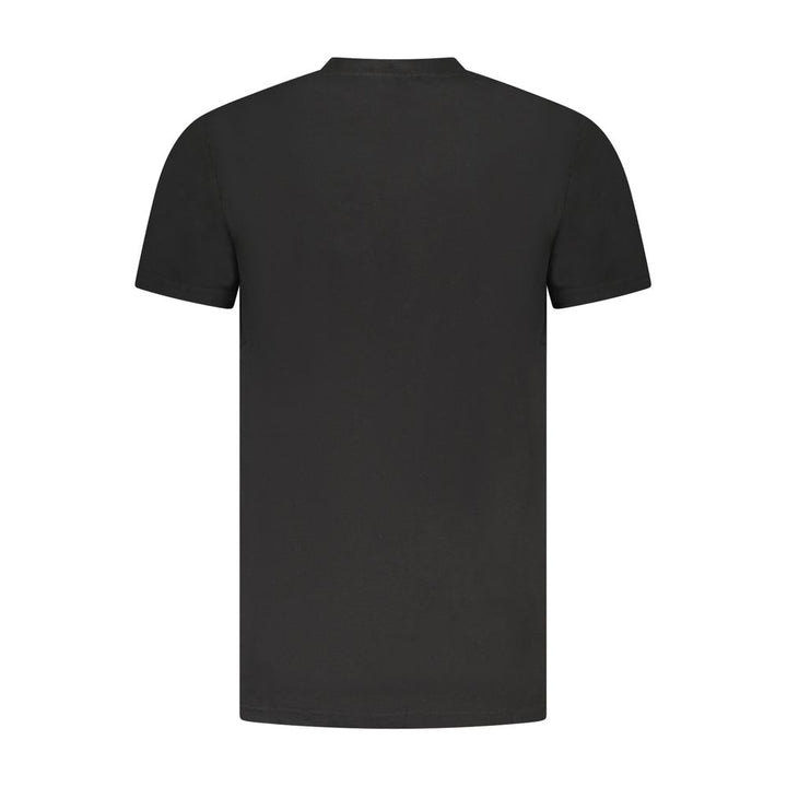 Black Cotton Men T-Shirt