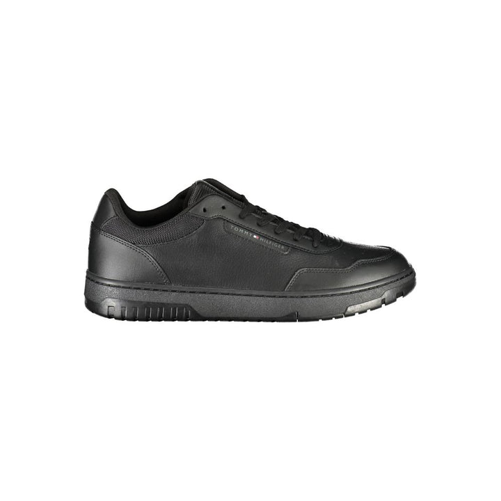 Black Leather Men Sneaker