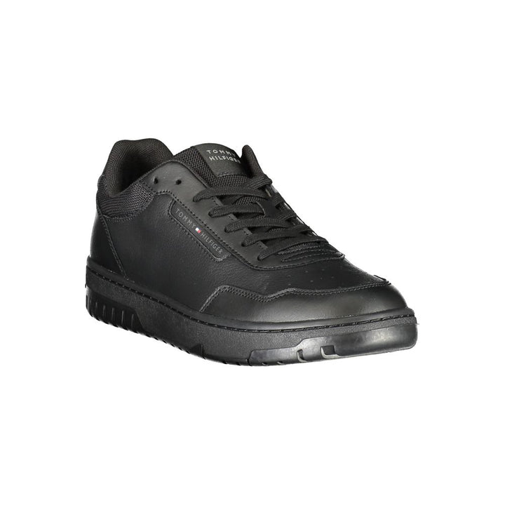 Black Leather Men Sneaker
