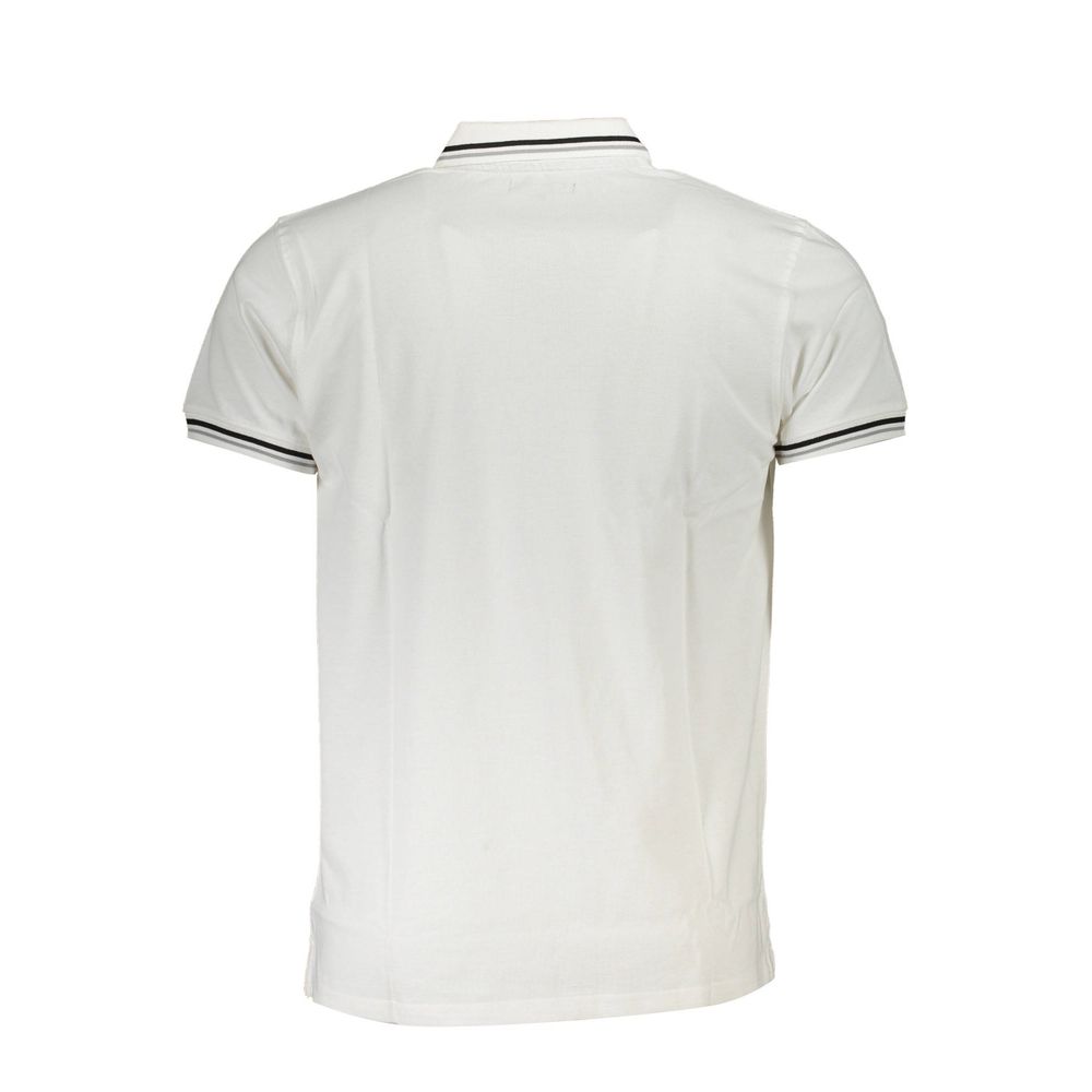 White Cotton Men Polo Shirt