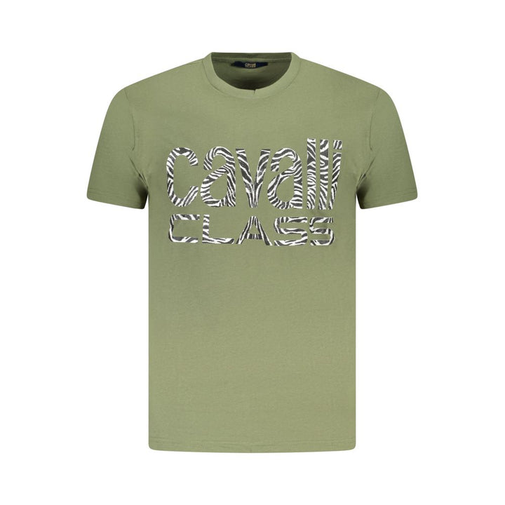 Green Cotton Men T-Shirt