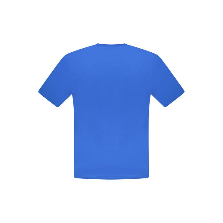 Blue Cotton Men T-Shirt
