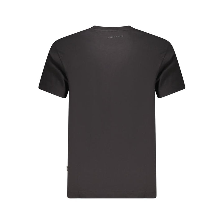 Black Cotton Men T-Shirt