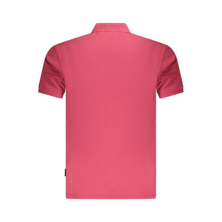 Red Cotton Men Polo Shirt