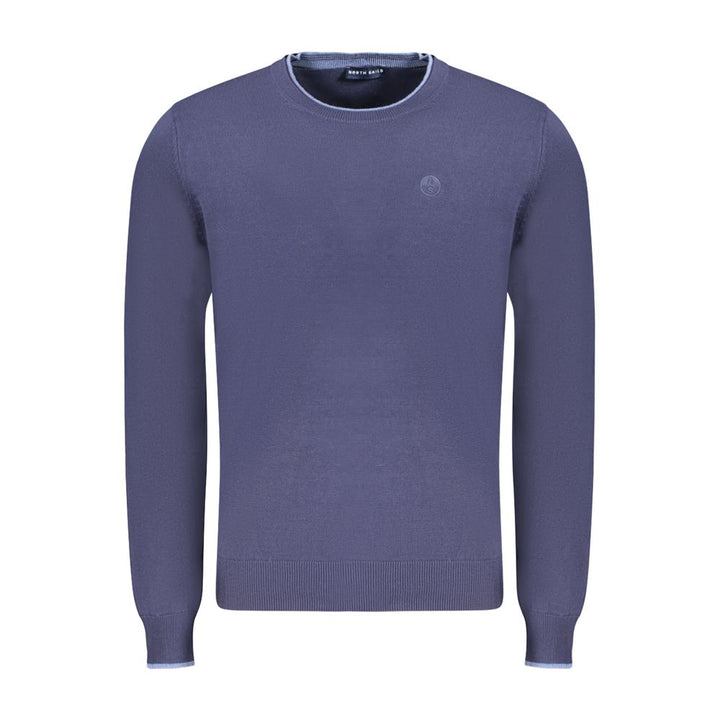 Blue Cotton Men Sweater
