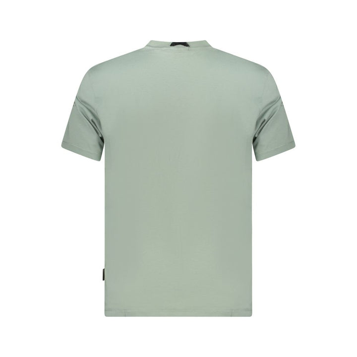 Green Cotton Men T-Shirt