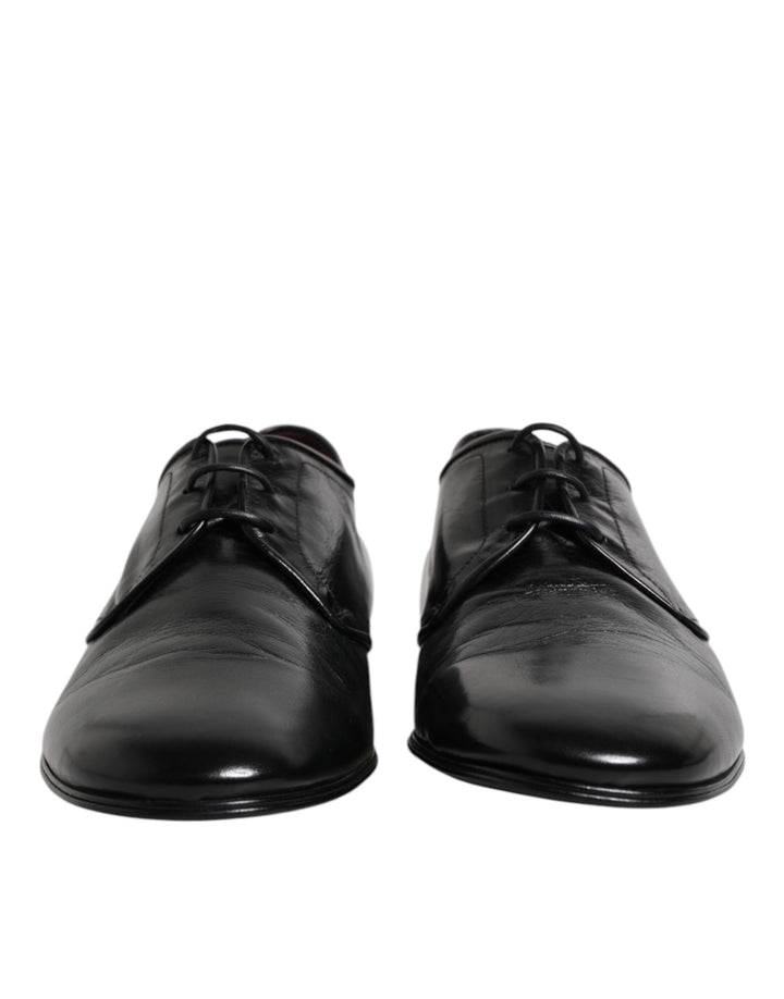 Black Leather Lace Up Derby Dress Formal Shoes