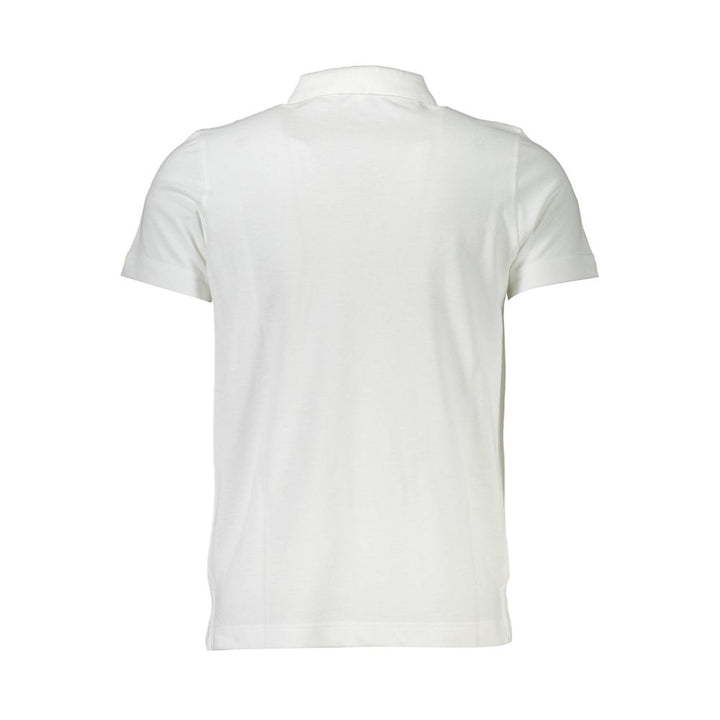 White Cotton Men Polo Shirt