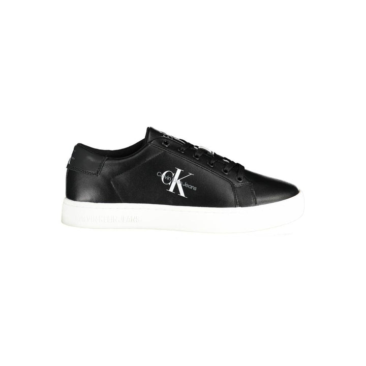 Black Polyester Men Sneaker