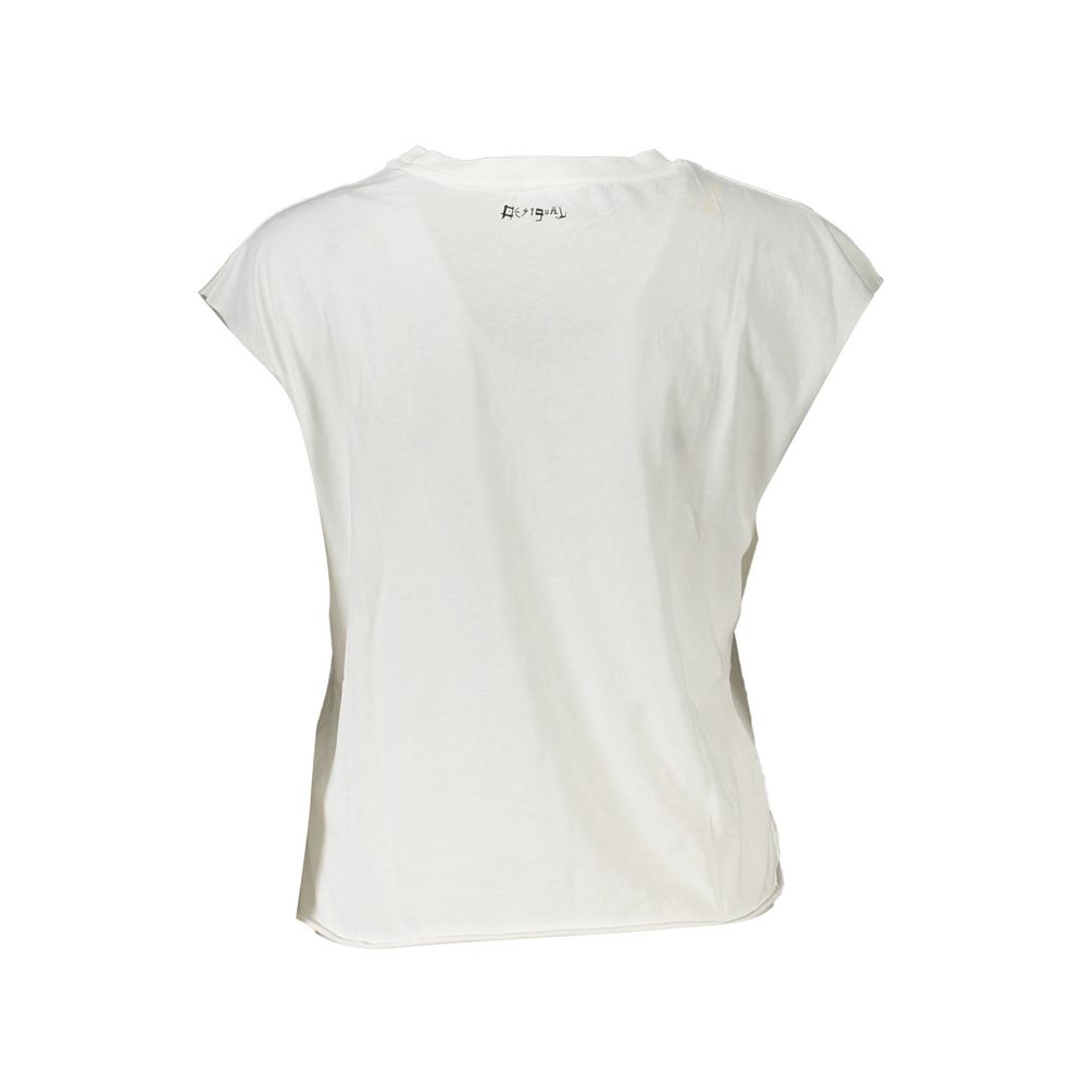 White Cotton Women TShirt