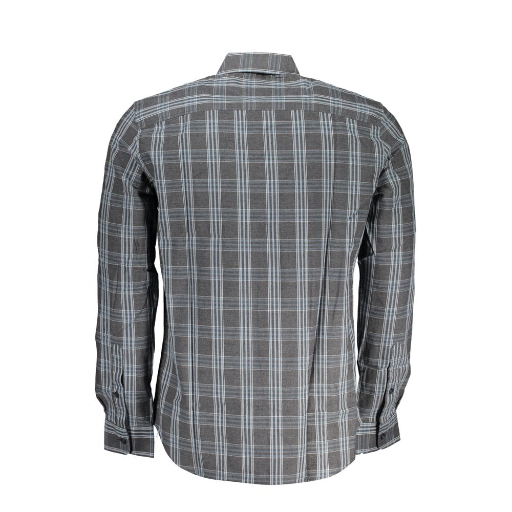 Brown Cotton Men Shirt