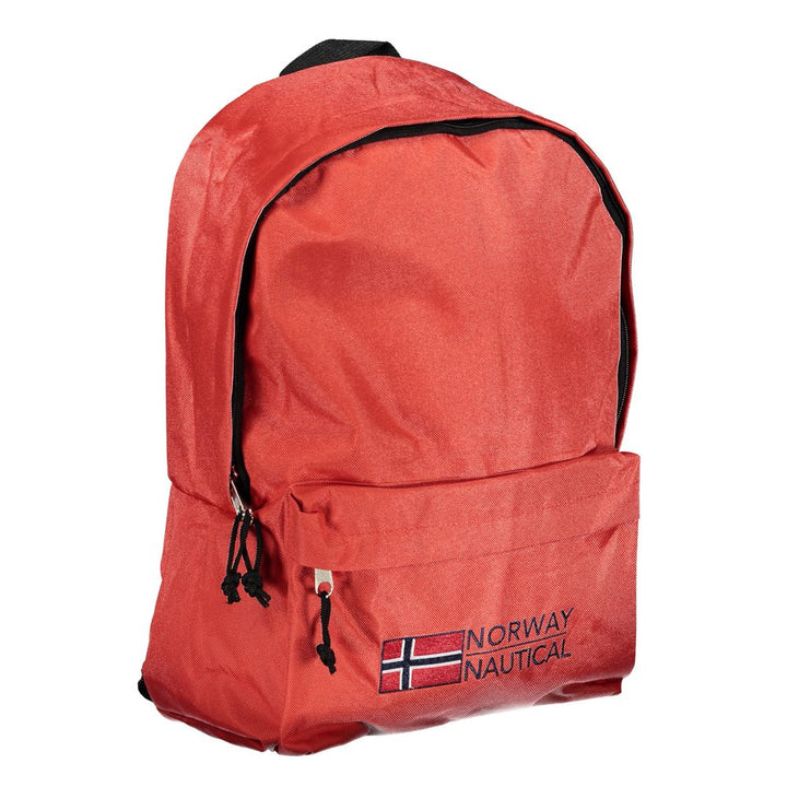 Red Polyester Men Backpack