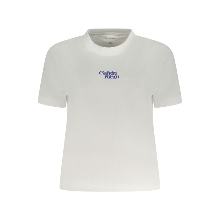 White Cotton Women T-Shirt