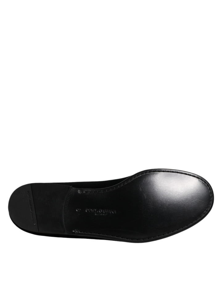 Black Velvet Slip On Loafers Formal Shoes