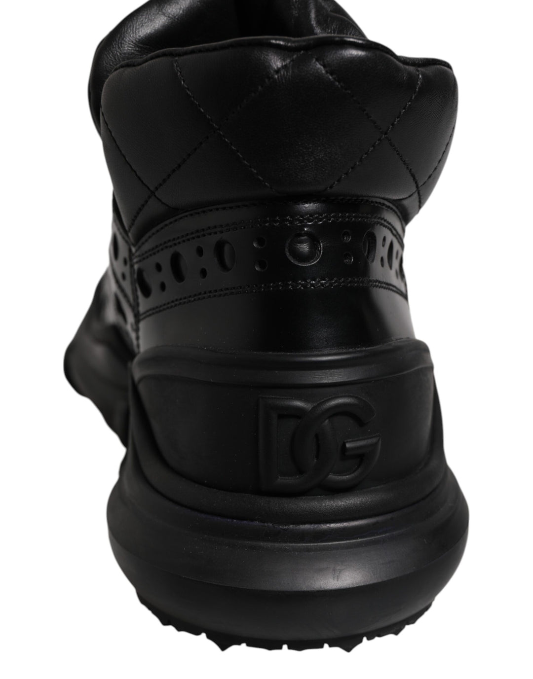 Dolce & Gabbana Black Leather Casual Mens Ankle Boots Shoes